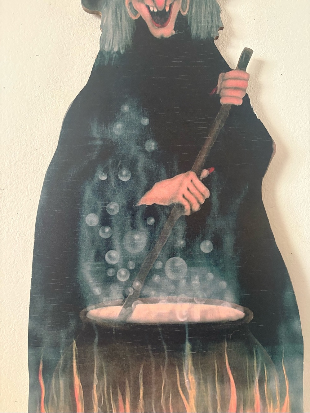Vintage Bonnie Barrett boardwalk originals witch wood cutout large Halloween - Picture 3 of 5